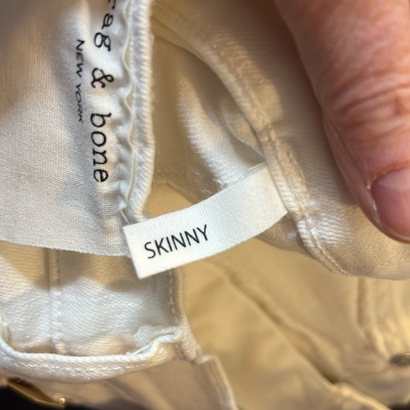 NWT rag & bone Jeans White Cate Mid-Rise Ankle Skinny Size 25 (2) MSRP $195 - Picture 10 of 10